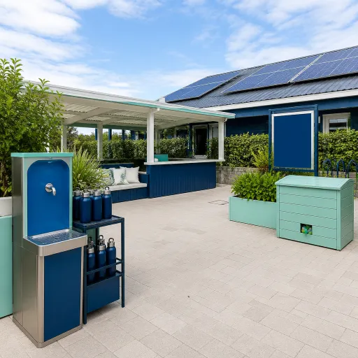 The refill station, the solar panel, and the compost bin: sustainability you can see at check-in